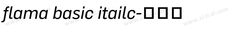 flama basic itailc字体转换